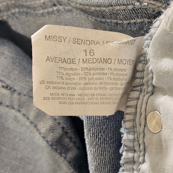 Bandolino - Jeans Capri Denim Embroidered - Plus Size 16 - Blue - Cotton Blend - Picture 7 of 7